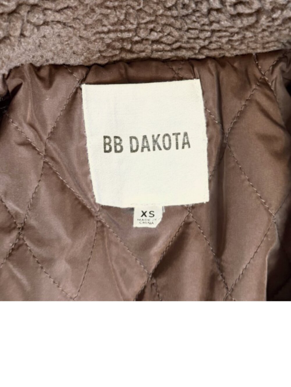 BB Dakota Paddington Brown Longline Teddy Coat Size XS - Picture 5 of 5